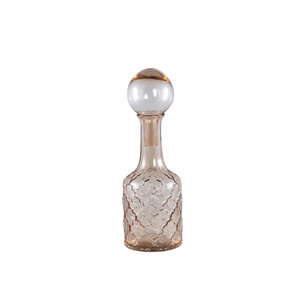 Cianna bouteille en verre marron ronde avec boule S