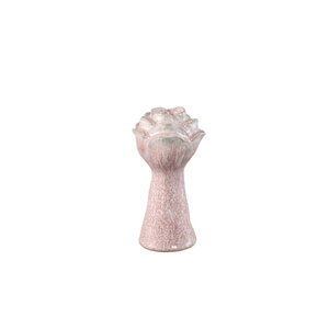 Minerva vase en céramique rose clair en forme de fleur S