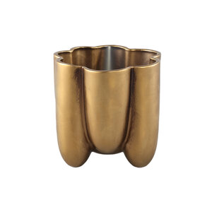 Batika Gold pot en céramique à grosses nervures M