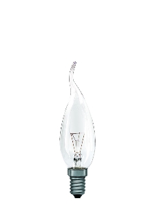 UNI-Elektro Glühlampen mit Fassung E14 von UNI-Elektro Windstoßkerze 40W E14 klar 88.14.35.643RC
