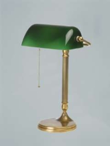 Klassische Tischleuchten, Tischlampen & Schreibtischleuchten fürs Schlafzimmer von Berliner Messinglampen Bankers Lamp Tischleuchte W7-99gr B