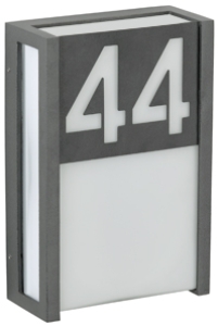 Hausnummer-Blende zu 31 Typ ..6400 - Farbe: anthrazit von Albert Leuchten