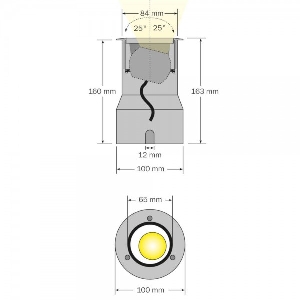 Bodeneinbaustrahler von dot-spot brilliance 20 W LED Einbaustrahler, 20 W 30021.827.10.33