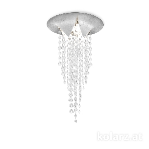 KOLARZ-Austrolux Leuchten Deckenleuchten & Deckenlampen von KOLARZ-Austrolux Leuchten Spot FONTE II, Blattsilber, Blattsilber D 28 cm, 1 flg., GX53, 7 W 6310.10152.940.Ag