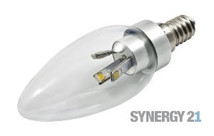 Glühlampen mit Fassung E14 von UNI-Elektro Synergy 21 LED Retrofit E14 Kerze 3,2W 88102