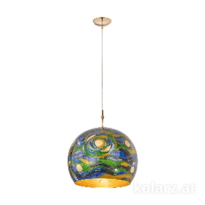 Serie LUNA VON KOLARZ LEUCHTEN von KOLARZ Leuchten von KOLARZ Leuchten Pendelleuchte LUNA 0392.31L.3.Aq.BG