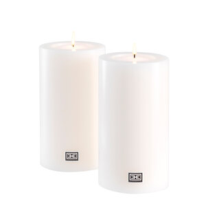Bougie artificielle ø 10 x H. 18 cm lot de 2