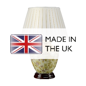 Elstead Gelbe Blumen 1 Licht Tischlampe - Gelb und Lila mit Elfenbein Schatten YELLOWFLOWERS-TL