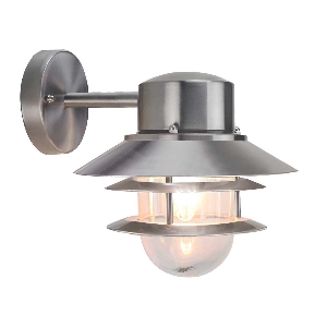 Kopenhagen 1 Licht Wandlaterne - Edelstahl 304 gebürstet von Elstead