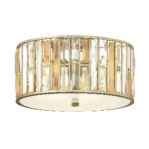 Gemma 3 Light Flush - argent feuille von Elstead