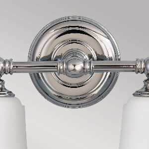 Elstead Wandleuchten & Wandlampen von Elstead Huguenot Lake 2 Light Wandleuchte - Poliertes Chrom FE-HUGOLAKE2BATH