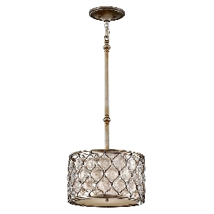 Lucia 1 Pendelleuchte - Brüniertes Silber von Elstead