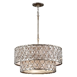 Lucia 6 Kronleuchter - Brüniertes Silber von Elstead