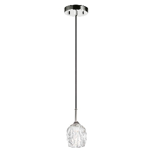 Rubin 1Pendelleuchte - Nickel poliert von Elstead