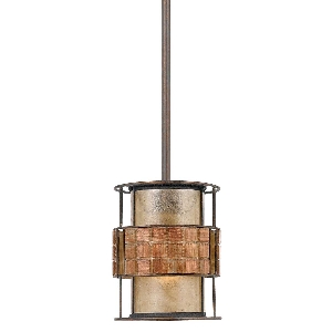 Serie LAGUNA VON ELSTEAD von Elstead von Elstead Laguna 1 Light Mini Pendelleuchte - Renaissance Kupfer QZ-LAGUNA-MP