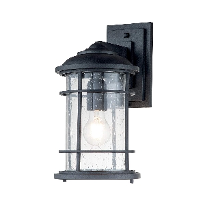 Lighthouse 1 Light Medium Wall Lantern - Textured Black von Elstead