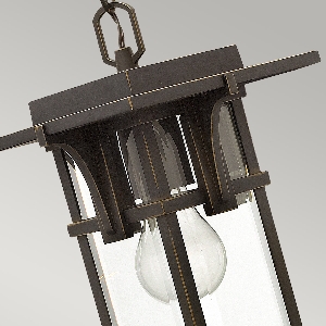 Serie MANHATTAN VON ELSTEAD von Elstead von Elstead Manhattan 1 Light Chain Lantern - Oil Rubbed Bronze HK-MANHATTAN8-S