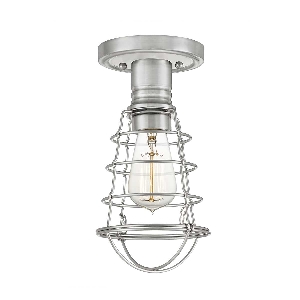 Mixon 1 Light Semi-Flush - Brushed Nickel von Elstead