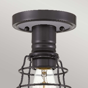 Elstead Sonderangebote - Sale bei Deckenleuchten & Deckenlampen von Elstead Mixon 1 Light Semi-Flush - Palladian Bronze QZ-MIXON-SF-PN