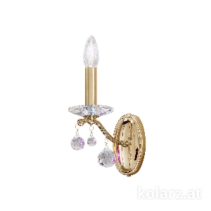 KOLARZ-Austrolux Leuchten Wandleuchten & Wandlampen von KOLARZ-Austrolux Leuchten Wandleuchte CARMEN 2, Gold 24K Breite 12 cm, Höhe 16 cm, Ausladung 20 cm, 1 flg., E14, 60 W 3234.61.3.KoT