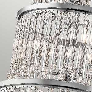 Serie PIPER VON ELSTEAD von Elstead von Elstead Piper 18 Licht Kronleuchter/Hängeleuchte - Poliertes Chrom KL-PIPER-18P-PC