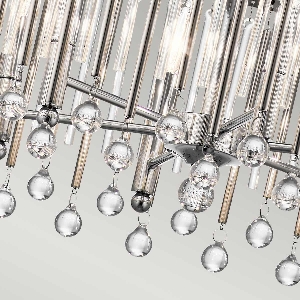 Serie PIPER VON ELSTEAD von Elstead von Elstead Piper 6 Licht-Kronleuchter/-Hängeleuchte - Poliertes Chrom KL-PIPER-6P-PC