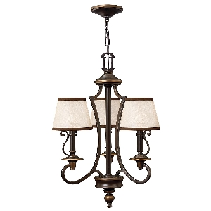 Plymouth 3 Licht-Kronleuchter - Alte Bronze von Elstead