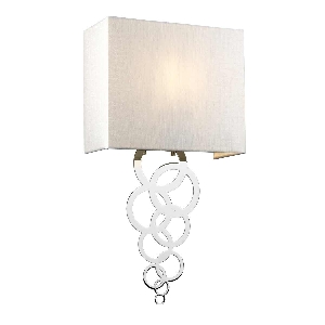 Rosa Medium 1 applique légère - chrome poli
