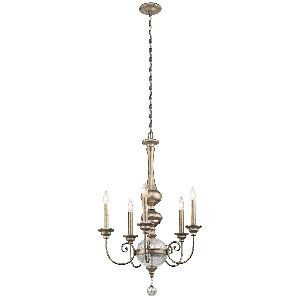 Rosalie 5 Licht Kronleuchter - Sterling Gold von Elstead