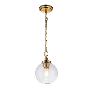 Tabby 1 leichte Mini-Hängeleuchte - Brüniertes Messing von Elstead