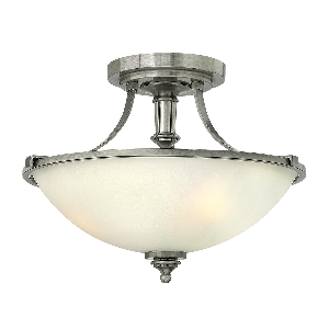 Elstead Sonderangebote - Sale bei Deckenleuchten & Deckenlampen von Elstead Truman 3 Light Semi-Flush - Nickel antik HK-TRUMAN-SF