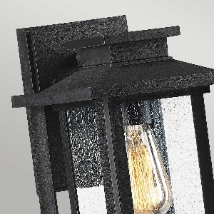 Wandleuchten & Wandlampen für außen von Elstead Wakefield 1 Wandlaterne - Klein - Erde Schwarz QZ-WAKEFIELD-S-TBK