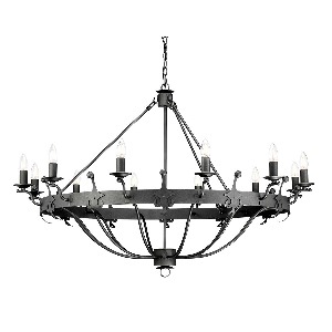 Windsor lustre à 12 lumières - Graphite von Elstead