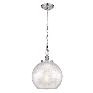 Tabby 1 leichte Pendelleuchte - Gebürsteter Stahl von Elstead