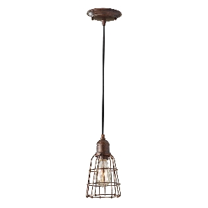 Urban Renewal 1 leichte Pendelleuchte - Pariser Bronze von Elstead