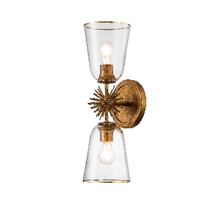 Staring 2 lt Wandleuchte - Distressed Gold von Elstead