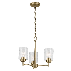 Hängeleuchte, Pendelleuchten & Hängelampen von Elstead Kichler Winslow 3 lt Kronleuchter - Naturmessing KL-WINSLOW3-NBR