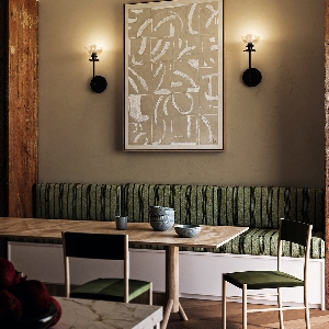 Serie SYLVIA VON ELSTEAD von Elstead von Elstead Alora Mood Sylvia 1 lt Wandleuchte ALM-SYLVIA-1WB-BK-CL