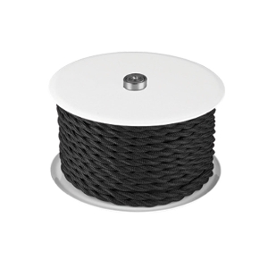 Halo Design Artikel von Halo Design Kabel CABLE-ROLL Textile Twisted Schwarz 25M 213195