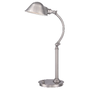 Elstead&nbsp;Thompson LED-Tischleuchte aus gebürstetem Nickel&nbsp;QZ-THOMPSON-TLBN