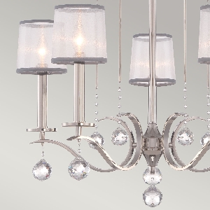 Hängeleuchte, Pendelleuchten & Hängelampen von Elstead Whitney 5 Licht Kronleuchter - Imperial Silber QZ-WHITNEY5