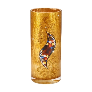 KOLARZ-Austrolux Leuchten von KOLARZ-Austrolux Leuchten Vase Kiss gold H 30 cm, D 13 cm Handbemalt 8000.90086.001/ki3