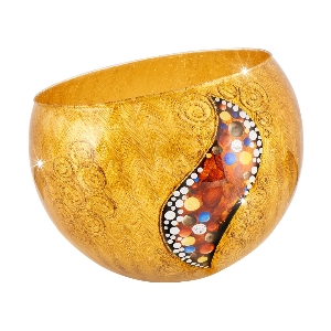 KOLARZ-Austrolux Leuchten von KOLARZ-Austrolux Leuchten Schale schräg, KISS gold, Dm 25, Höhe 19 handbemalt 8000.90081.001/KI3