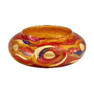 KOLARZ-Austrolux Leuchten von KOLARZ-Austrolux Leuchten Schale flach Aqua rot/violett, Dm 25, Höhe 12 Handbemalt 8000.90085.001/AQ4