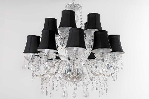 Lampenschirme 15er Set Kronleuchter schwarz von Casa Élite