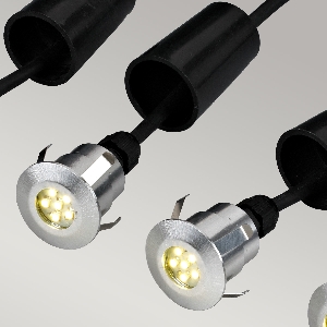 Elstead von Elstead Derwent 5 x Terrassen-/Gartenleuchte mit 6m Kabel und 12V Transformator - Eloxiertes Aluminium GZCC-DERWENT-5