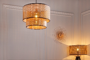 Casa Élite Hängeleuchte, Pendelleuchten & Hängelampen von Casa Élite Hängeleuchte WIENER GEFLECHT 42808