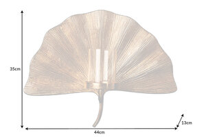 Serie GINKGO VON CASA ELITE von Casa Élite von Casa Élite Wanddekoration Kerzenhalter GINKGO  41781