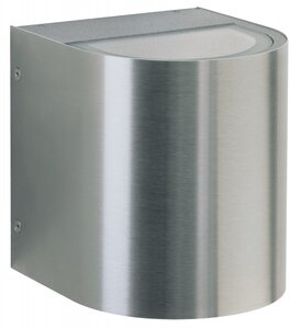 Wandstrahler Typ Nr. 2405 - 2-seitig - Edelstahl, Lichtaustritt breit/breit, mit 2 x LED 6,7 W, je 600 lm, 3000 K von Albert Leuchten