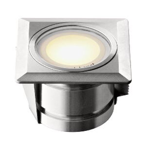 Einbauleuchten & Einbaulampen von dot-spot brilliance mini LED-Einbauleuchte 1 W quadratisch, diffus, 5 m Gummikabel mit Stecker - Ausstellungsstück - 2074.21.42.02